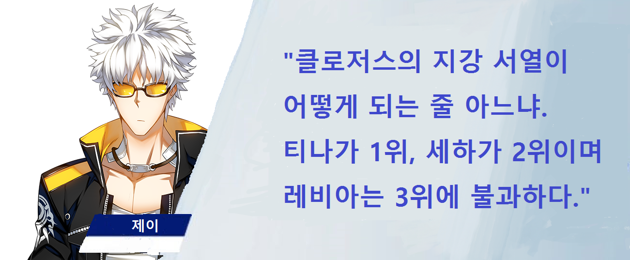 제이가 폭로하는 클로저스 지강 서열